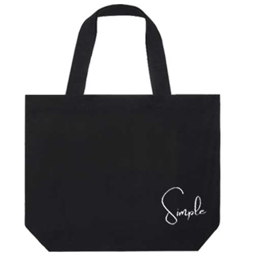Large Minimalist Canvas Black Tote Bag Beach Tote Bag With Handles 19